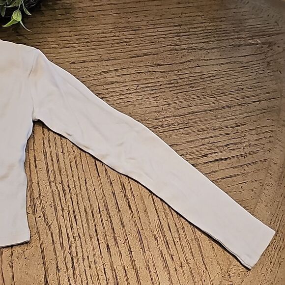 White long sleeve crop top size 7/8 girls 100% cotton - Picture 9 of 10